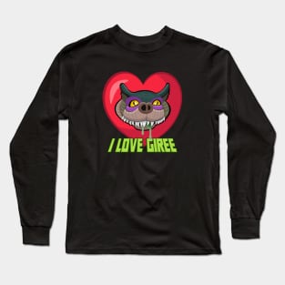 I Love Giree - Red & Green Long Sleeve T-Shirt